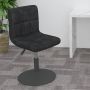 vidaXL Pasukama baro taburetė, juodos spalvos, aksomas