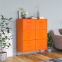vidaXL Spintelė su stalčiais, oranžinė, 80x35x101,5cm, plienas