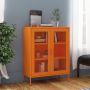 vidaXL Sandėliavimo spintelė, oranžinė, 80x35x101,5cm, plienas