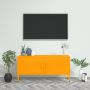 vidaXL Televizoriaus spintelė, garstyčių geltona, 105x35x50cm, plienas