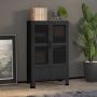 vidaXL Sandėliavimo spintelė, juoda, 70x40x115cm, metalas, pramoninė