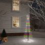 vidaXL Kalėdų eglutė su kuoliuku, įvairių spalvų, 108LED, 180cm