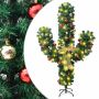 vidaXL Kalėdinis kaktusas su stovu/LED, žalias, 180cm, PVC