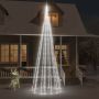 vidaXL Kalėdų eglutė ant vėliavos stiebo, 500cm, 732 šaltos baltos LED