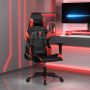 vidaXL Masažinė žaidimų kėdė, juodos ir raudonos spalvos, dirbtinė oda