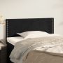 vidaXL Galvūgalis, juodos spalvos, 90x5x78/88cm, aksomas