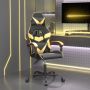 vidaXL Pasukama žaidimų kėdė, juodos ir auksinės spalvos, dirbtinė oda