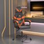 vidaXL Pasukama žaidimų kėdė, juodos/oranžinės spalvos, dirbtinė oda