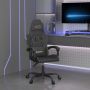 vidaXL Pasukama žaidimų kėdė, juodos spalvos, dirbtinė oda