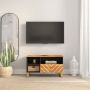 vidaXL TV spintelė, ruda ir juoda, 80x33,5x46cm, mango masyvas