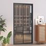 vidaXL Vidaus durys, juodos, 102,5x201,5cm, ESG stiklas ir aliuminis