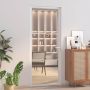 vidaXL Vidaus durys, baltos, 83x201,5cm, ESG stiklas ir aliuminis