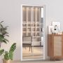 vidaXL Vidaus durys, baltos, 93x201,5cm, ESG stiklas ir aliuminis