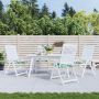 vidaXL Kėdžių pagalvės 4 pcs Lapų raštas 50 x 50 x 4 cm