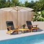 vidaXL Adirondack kėdės pagalvėlės, 2vnt., juodos, oksfordo audinys