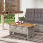 vidaXL Sodo stalas, pilkas, 100x50x43/63cm, akacija ir poliratanas