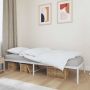 vidaXL Metalinis lovos rėmas, baltos spalvos, 75x190cm