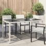 vidaXL Sodo stalas Balta 150 x 90 x 75 cm poliratanas