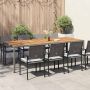 vidaXL Sodo stalas Pilka 250 x 100 x 75 cm poliratanas