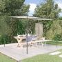 vidaXL Pavėsinė, baltos spalvos, 3x3m, audinys ir plienas, 180g/m²