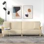 vidaXL Sofa-lova su porankiais, kreminės spalvos, audinys