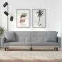 vidaXL Sofa-lova su pagalvėlėmis, šviesiai pilkos spalvos, audinys