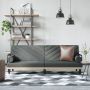 vidaXL Sofa-lova su porankiais, tamsiai pilkos spalvos, audinys