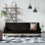 vidaXL Sofa-lova su porankiais, juodos spalvos, audinys
