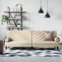 vidaXL Sofa-lova su porankiais, kreminės spalvos, audinys