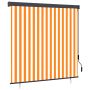 vidaXL Roletas Balta ir oranžinė 180 x 250 cm Audinys ir aliuminis