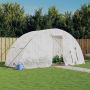 vidaXL Šiltnamis su plieno rėmu, baltos spalvos, 5x2x2,3m, 10m²