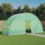 vidaXL Šiltnamis su plieno rėmu, žalios spalvos, 6x2x2,85m, 12m²