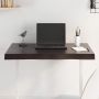 vidaXL Stalviršis, tamsiai ruda, 80x40x(2-6) cm, medienos masyvas