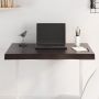 vidaXL Stalviršis, tamsiai ruda, 80x60x(2-6) cm, medienos masyvas