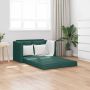vidaXL Grindų sofa-lova, 2-1, tamsiai žalia, 112x174x55cm, audinys