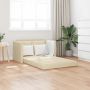 vidaXL Grindų sofa-lova, 2-1, kreminės spalvos, 112x174x55cm, audinys