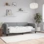 vidaXL Sofa, šviesiai pilkos spalvos, 90x200cm, audinys