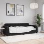 vidaXL Sofa, juodos spalvos, 90x200cm, aksomas