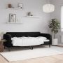 vidaXL Sofa, juodos spalvos, 80x200cm, aksomas