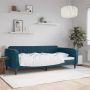 vidaXL Sofa, mėlynos spalvos, 100x200cm, aksomas