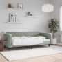 vidaXL Sofa, šviesiai pilkos spalvos, 90x190cm, aksomas