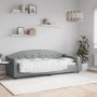 vidaXL Sofa, šviesiai pilkos spalvos, 80x200cm, audinys