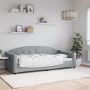 vidaXL Sofa, šviesiai pilkos spalvos, 90x200cm, audinys