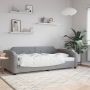 vidaXL Sofa, šviesiai pilkos spalvos, 80x200cm, audinys