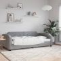 vidaXL Sofa, šviesiai pilkos spalvos, 100x200cm, audinys