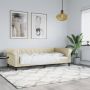 vidaXL Sofa, kreminės spalvos, 80x200cm, dirbtinė oda