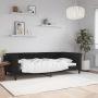 vidaXL Sofa, juodos spalvos, 100x200cm, aksomas