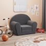 vidaXL Vaikiška sofa-lova, antracito spalvos, minkštas pliušas
