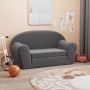 vidaXL Vaikiška dvivietė sofa-lova, antracito, minkštas pliušas