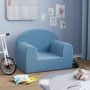 vidaXL Vaikiška sofa, mėlynos spalvos, minkštas pliušas